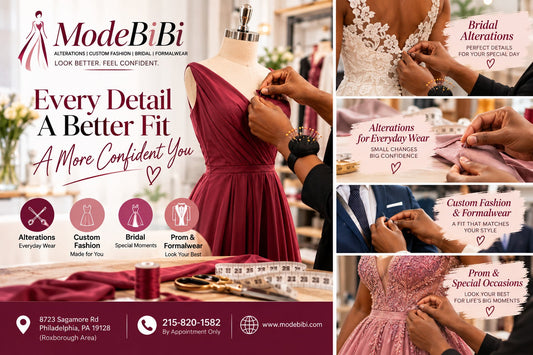 ModeBiBi alterations, bridal, custom fashion and formalwear